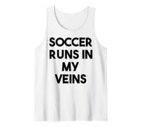 Fútbol Divertido - El Fútbol Corre En Mis Venas Camiseta sin Mangas