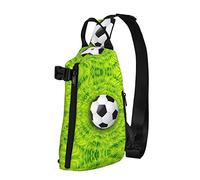 Fútbol en Hierba Cerdos en la Granja Diagonalmente Sling Bag, Crossbody Sling Backpack Shoulder Chest Bag para Mujeres Hombres, Travel Hiking Daypack