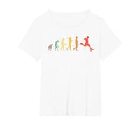 Fútbol Evolución Retro Regalo para Jugadores De Futbol Camiseta, Mujer Tallas Grandes, Blanco, 4XL Grande