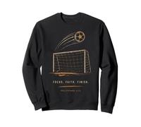 Fútbol Fe Enfoque Finalizar Filipenses Verso Cristiano Sudadera