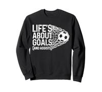 Fútbol Funny Life Is About Goles & Assists Futbolista Sudadera