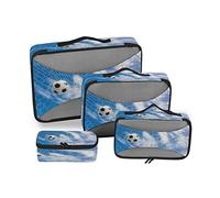 Fútbol Juego De Fútbol Deportes Organizadores de Viaje Cubos de Embalaje 4 Tamaños Set para Maletas Packing Cubes Bolsa de Almacenamiento para Equipaje Viaje