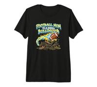 Fútbol Mamá A Un Pequeño Bulldozer Gridiron Espectador Camiseta Premium