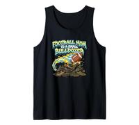 Fútbol Mamá A Un Pequeño Bulldozer Gridiron Espectador Camiseta sin Mangas
