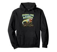 Fútbol Mamá A Un Pequeño Bulldozer Gridiron Espectador Sudadera con Capucha