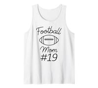 Fútbol Mamá Número 19 Mayor Fan Mujer Equipo Madre Mi Hijo Camiseta sin Mangas