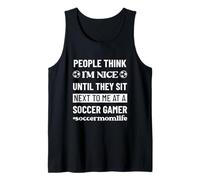 Fútbol Mamá Vida Gracioso Snarky Humor Sarcasmo Camiseta sin Mangas