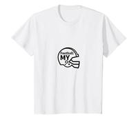 Fútbol: MI Icono de Casco para entusiastas del Deporte Camiseta, Niños, Blanco, 4 años