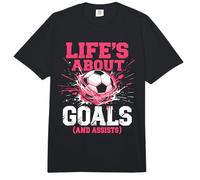 Fútbol, niñas y Mujeres | La Vida se Trata de Objetivos y asistencias Comfort Colors Adult Heavyweight T-Shirt