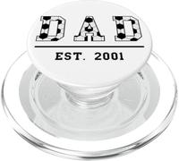Fútbol Papá Desde 2001 Cumpleaños Día del Padre Vintage PopSockets PopGrip para MagSafe