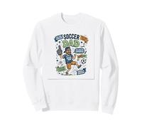 Fútbol Papá Tiempo Completo Animadora Día del Juego Fan Sudadera