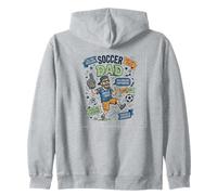 Fútbol Papá Tiempo Completo Animadora Día del Juego Fan Sudadera con Capucha