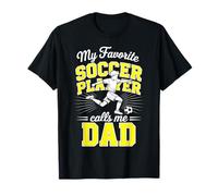 Fútbol para niños Mi Jugador de fútbol Favorito me Llama papá Amarillo Camiseta