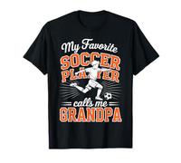 Fútbol para niños Mi Jugador Favorito me Llama Abuelo Naranja Camiseta
