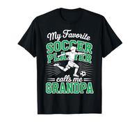 Fútbol para niños Mi Jugador Favorito me Llama Abuelo Verde Camiseta