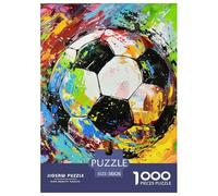 Fútbol Pattern Puzzle 1000 Piezas, Diversión Rompecabezas De Bricolaje, De Noches De Juegos Desafiantes, Colección De Arte, para Adultos Y Niños A Partir De 12 Años 38x26cm/1000pcs