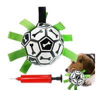Fútbol perro con etiquetas de Grab - Tug de fútbol de guerra de perros | Bolas para perros durabless | Aburrido al aire libre buster indestructible cachorro agua juguete chio accesorio para cachorro