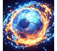 fútbol Pintar Por Numeros Adultos NiñOs Kits, llama DIY Manualidades NiñOs, Lienzos Para Pintar Con Pintura Acrilica Y Pinceles, Regalos Personalizados Para Decoracion Hogar, Sin Marco 55x55cm 3-999