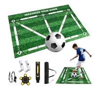Fútbol regalos niños 300 x 200 cm esterilla de entrenamiento antideslizante con marcas de flechas, accesorio de entrenamiento de fútbol, color verde para niños entusiastas del fútbol