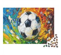 Fútbol Rompecabezas Imposible,desafío for Adults Oil Painting Art Juego Educativo 1000 Piezas Obra De Arte De Juego De para Adultos Y Niños 1000pcs (75x50cm)