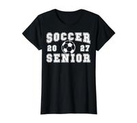 Fútbol Senior Noche Fútbol Senior 2027 Graduación 1 Camiseta gráfica económica, Mujer, Negro, L