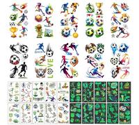 Futbol Tatuaje Temporal Falso Pegatinas 20 Hojas Tatuajes Luminosos De Futbol Brazos Para Niños Set De Pegatinas Tatuaje De Fiesta De Futbol Para Niñas Niños Cumpleaños Regalos