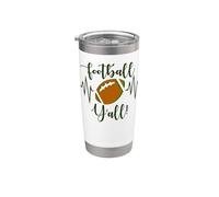 Fútbol Ya'll Deportes Madre Lindo Mamá Deporte Hombres Mujeres Divertido Vaso térmico de acero inoxidable de doble pared