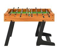 Futbolín plegable de MDF y acero, ahorra espacio y es estable para el hogar, la oficina o la fiesta. Ideal para familias y espacios pequeños