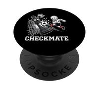 Futbolista Ajedrez Humor Jaque Mate GOL Ganador PopSockets PopGrip Adhesivo