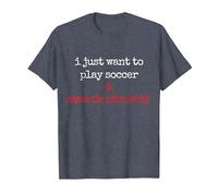 Futbolista Feminista Juega Fútbol & Rompe el Patriarcado Camiseta, Hombre, Azul Jaspeado, 3XL