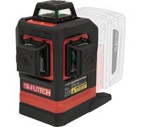 FUTECH Multicross 3D 18 V MAX | 3 x 360° verde línea láser | autonivelante | IP54 | USB-C | precisión de 2 mm | compatible con baterías de 18 V de 7 fabricantes