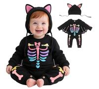 FUTERLY Disfraz Halloween Bebe, Disfraz Murcielago Bebe, Disfrazs Esqueleto Bebes, Disfraces Halloween Bebes, Traje Halloweens Bebé, Body Halloweens Bebé 0-3 Meses