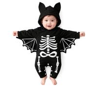FUTERLY Disfraz Halloween Bebe, Disfraz Murcielago Bebe, Disfrazs Esqueleto Bebes, Disfraces Halloween Bebes, Traje Halloweens Bebé, Body Halloweens Bebé 12-18 Meses