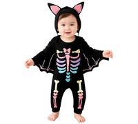 FUTERLY Disfraz Halloween Bebe, Disfraz Murcielago Bebe, Disfrazs Esqueleto Bebes, Disfraces Halloween Bebes, Traje Halloweens Bebé, Body Halloweens Bebé 3-6 Meses