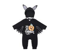 FUTERLY Disfraz Murcielago Bebe, Mi Primer Halloween Conjunto, Disfraz Halloween Bebé, Disfrazs Esqueleto Bebe, Traje Halloweens Bebé, Conjunto de Halloweens para Bebes, 6-12 Meses