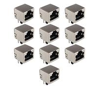 Futheda 10 Conectores de Red de PCB con Conector Jack RJ45 8P8C, Acopladores Ethernet de 180 Grados