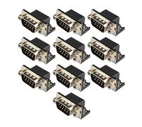 Futheda 10 Conectores Macho de Soldadura RS232 DR9 de 9 Pines PCB 90 Grados para Interfaz de Ordenador
