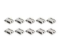 Futheda 10 Piezas Conector de Enchufe Micro USB Tipo B Hembra de 180 Grados 5 Pines SMD SMT Soldador PCB Soporte para teléfono