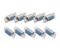 Futheda 10 Piezas Conector Hembra DB9 RS232 para Ordenador, Conector Tipo Soldadura de 9 Pines, Conectores D-Sub