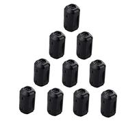 Futheda 10 Piezas de 9 mm de Diámetro Interior con Clip para Anillo de ferrita, Anilla antiinterferencias, Filtro de Alta frecuencia RFI emi, Cable de supresor de Ruido, Color Negro