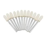 Futheda 12 piezas almohadillas de fieltro cónico de 5 mm para pulir, kit de pulido de fieltro para joyas, cristal, piedra, cerámica, arte de uñas