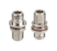 Futheda 2 adaptadores de cable coaxial RF hembra a N hembra compatible con Walkie Alkie Wi-Fi Ham Radio Broadcast Antena Extensión de señal de teléfono 4G LTE router celular