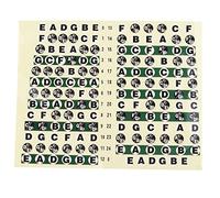 Futheda 2 pegatinas para diapasón de guitarra, guía de etiquetas, escala de melodía, calcomanías impermeables y a prueba de aceite, para principiantes, práctica y aprendizaje