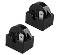 Futheda 2 piezas 220 V 22 Ohm 1 pin refrigerador congelador compresor PTC Starter Relé accesorios para refrigerador (negro)