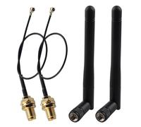 Futheda 2 Piezas Antena 433 MHz SMA Macho 3dBi＋15cm IPX U.FL MHF1 a SMA Hembra Cable Flexible Coaxial para Enrutador WiFi Tarjeta de Red Inalámbrica Cámara IP de Seguridad Monitor de Videovigilancia
