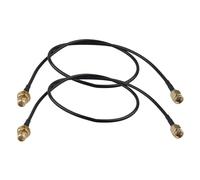 Futheda 2 Piezas Cable Antena WiFi RP-SMA Macho a Hembra Cable Coaxial Extensión Antena WiFi Montaje en Mamparo RG174 0.5m para Mini PCI Express PCIE Tarjeta de Red Puerta de Enlace Enrutador WiFi