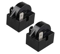 Futheda 2 piezas de 22 ohmios 125 W 3 pines de soldadura PTC relé de arranque de 3 pines PTC refrigerador congelador compresor de arranque accesorios de refrigerador para refrigerador (negro)
