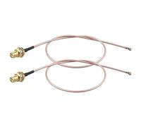 Futheda 2 Piezas RP-SMA Hembra Montaje Mamparo a IPX U.FL RG178 Cable Adaptador Antena WiFi 30cm para Tarjeta de Red Inalámbrica Mini PCI Express PCIE Adaptador WiFi FPV UAV Drone Transmisor