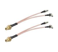 Futheda 2 Piezas SMA-TS9 Cable Divisor SMA Hembra a Doble TS9 Macho Ángulo Recto Cable Adaptador Antena Pigtail Y Tipo RG316 15 cm/6 pulgadas Compatible con 2G 3G 4G LTE Antena Router Inalámbrico