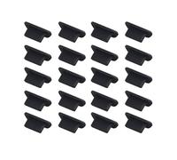 Futheda 20 Piezas Silicona Cubierta Antipolvo, Puerto Protector de Carga Cubierta Tapas Antipolvo Compatible con iPhone 14 13 12 11 Pro MAX Negro
